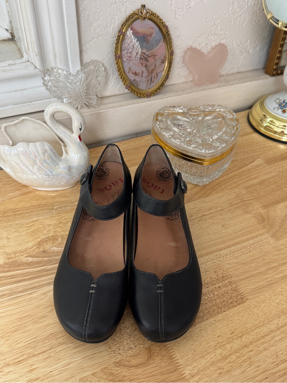 ๐ค Taos black leather Mary Jane heels size 9 comfort classic casual - Picture 13 of 16